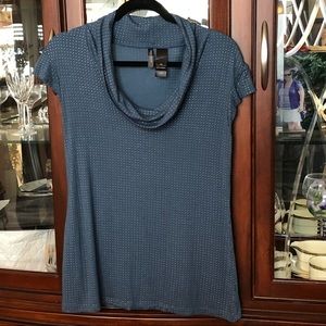 BISOU BISOU Cowl Neck Cap Sleeve Top